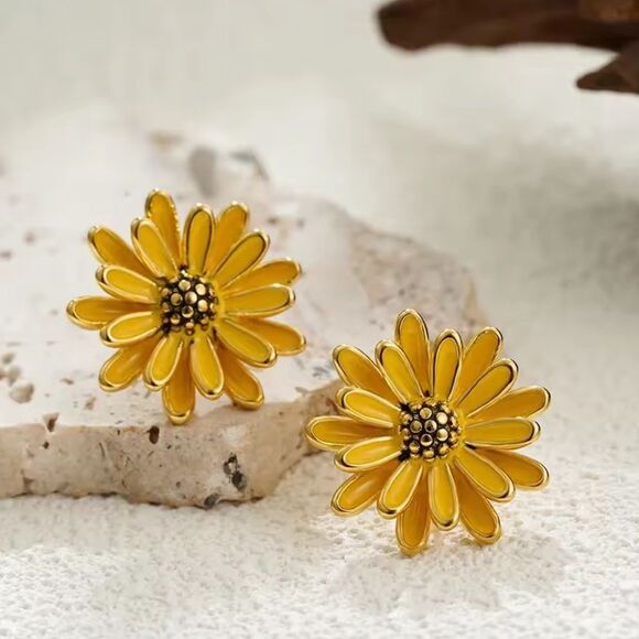 Flower  earrings  M660 - Picture 1 of 4